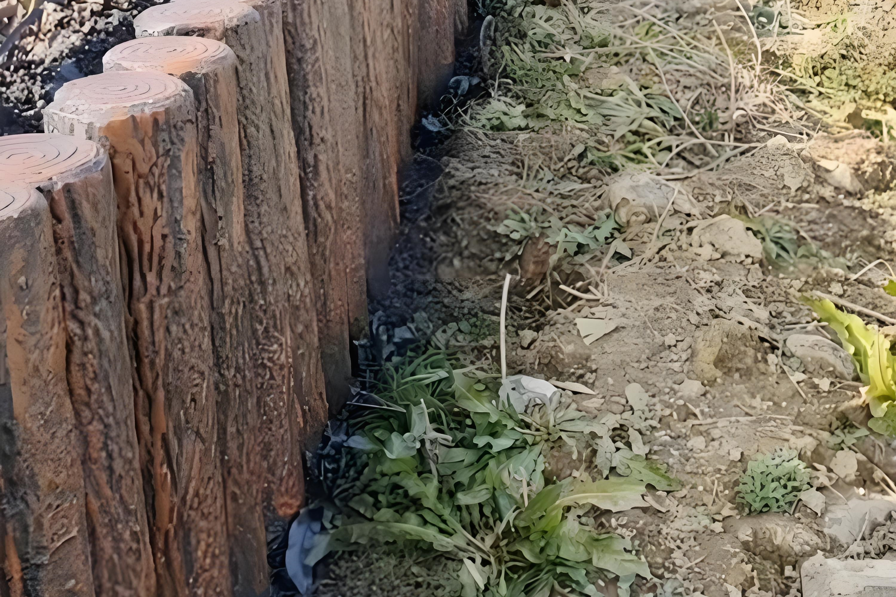 水泥樁批發(fā)廠家泓樺錦嘉-水泥仿木樁表面的紋理是如何制作出來(lái)的？